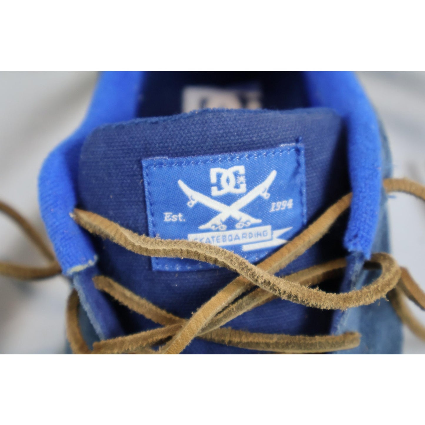 DC Shoes Mens Size 8 Blue Super Suede Skateboarding Moc Toe Lace Up Leather