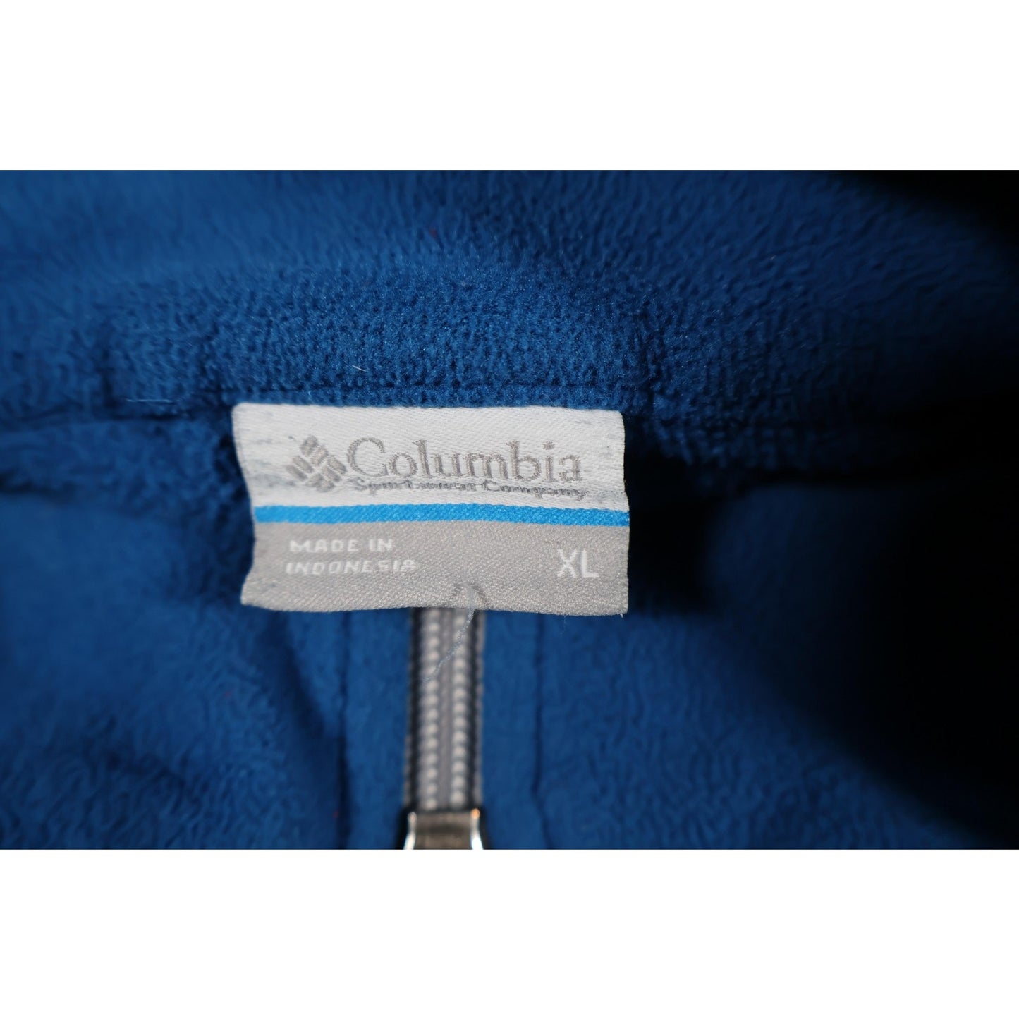 Columbia Jacket Mens XL Blue Full Zip Fleece Outdoor Layer Pocket Lightweight