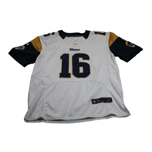 Los Angeles Rams Jersey Mens Large White NFL Football Jared Goff Nike On Field