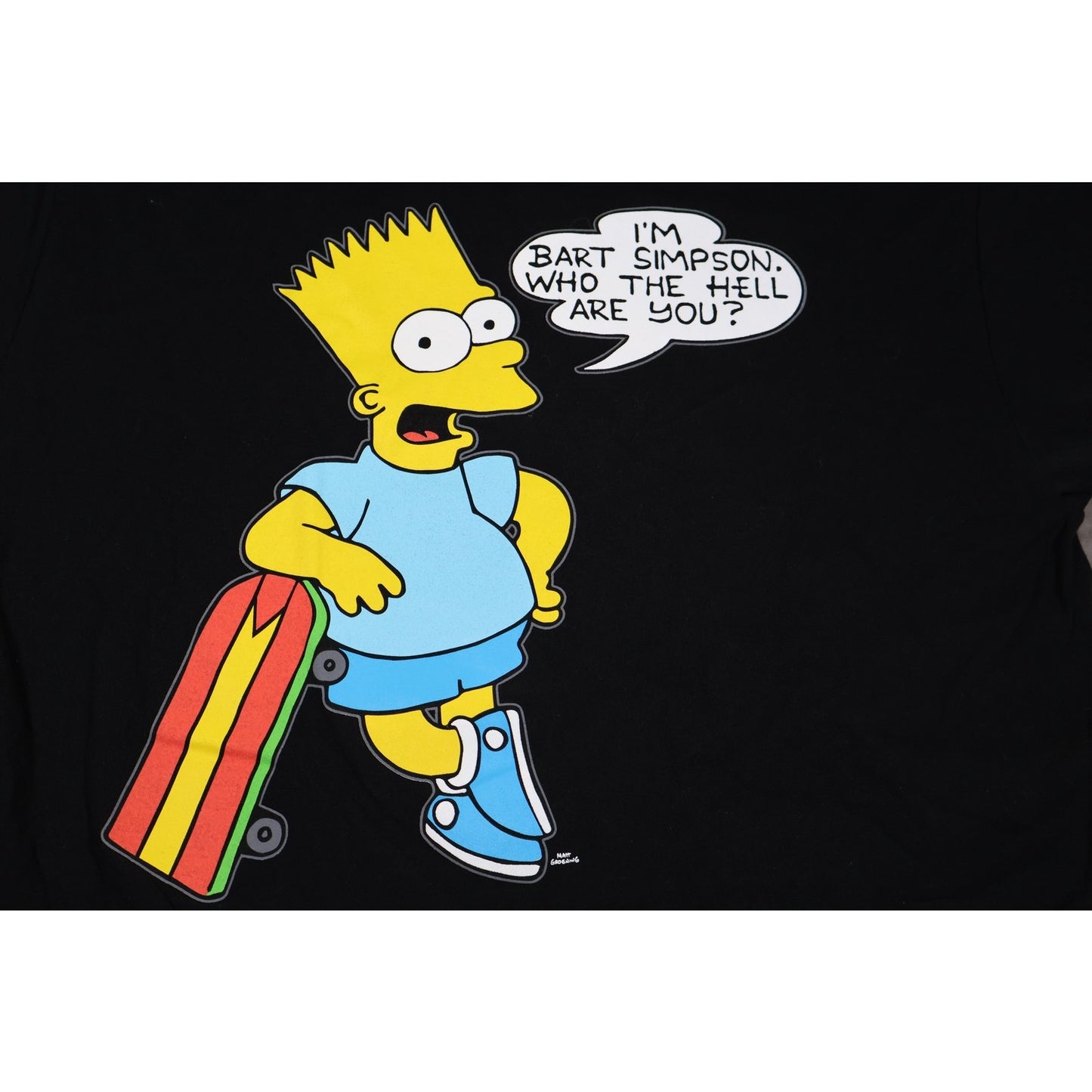 Bart Simpson Shirt Mens Large Black Neff Simpsons Skateboard Graphic Tee 2010s