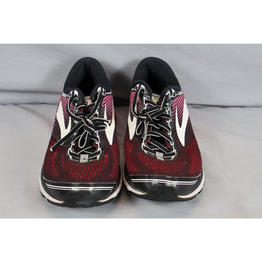 Brooks Ghost 10 Shoes Womens Size 7.5 Pink Black White Running Athletic Sneakers