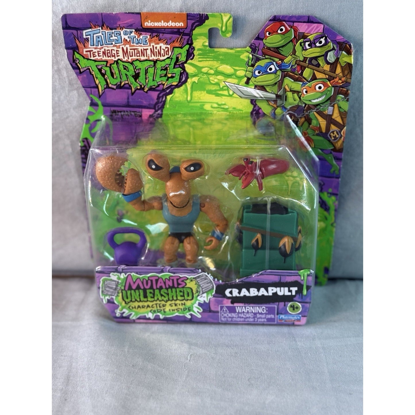 TMNT Mutants Unleashed High School Raphael Mikey Crabapult Lot of 3.