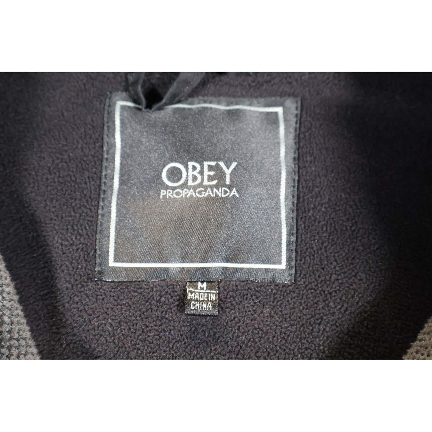 Obey Propaganda Jacket Mens Medium Wool Blend Utility Snap Pockets Streetwear