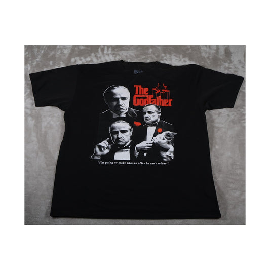 The Godfather Shirt Mens 2XL Black Movie Graphic Tee Marlon Brando Quote Gift