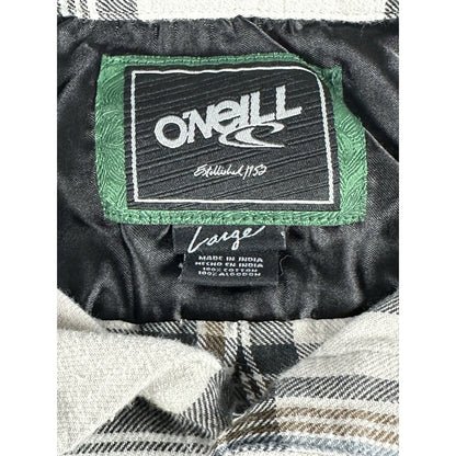O'Neill Flannel Shirt - Men's Large - Grey Brown Plaid