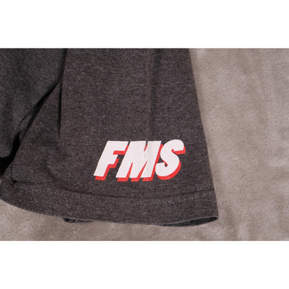 FMS Shirt Mens Medium Gray Graphic Star Logo Tee Short Sleeve Crewneck Cotton