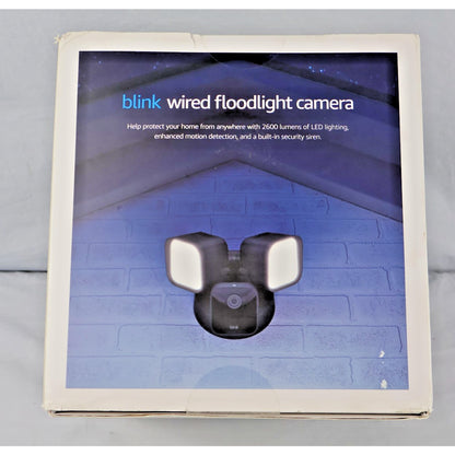 Blink Wired Floodlight Camera LED Security 2600 Lumens Motion Alexa Siren New