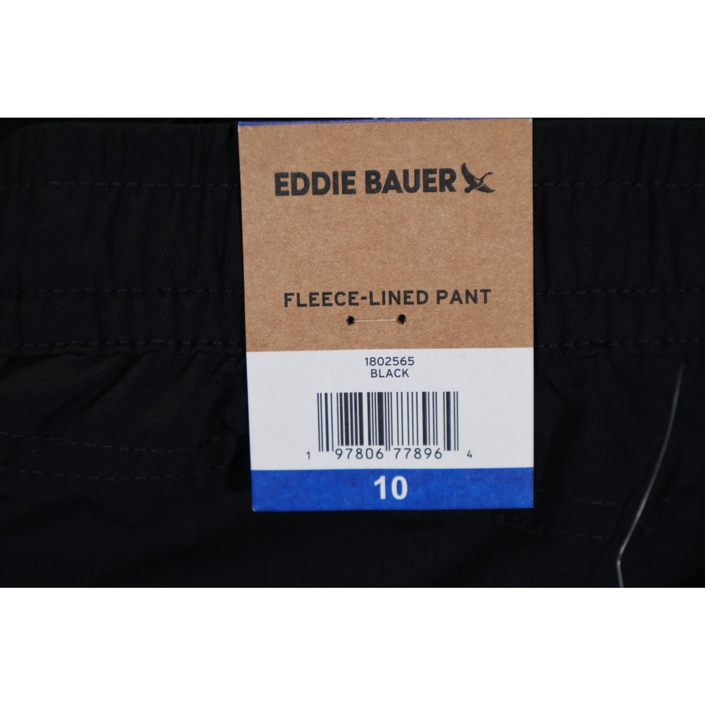 Eddie Bauer Pants Womens 10 Black Fleece Lined Outdoor Athletic Stretch UPF 50+
