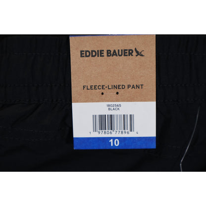 Eddie Bauer Pants Womens 10 Black Fleece Lined Outdoor Athletic Stretch UPF 50+