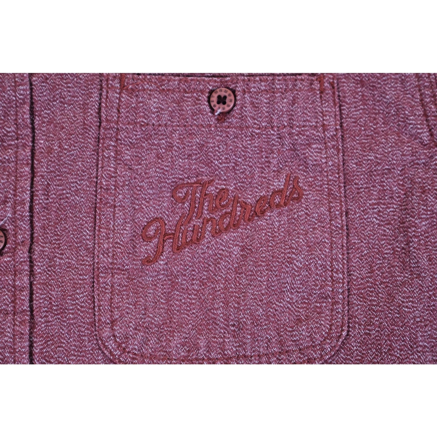 The Hundreds Shirt Mens Large Button Down Honest Fabrications Embroidered Casual