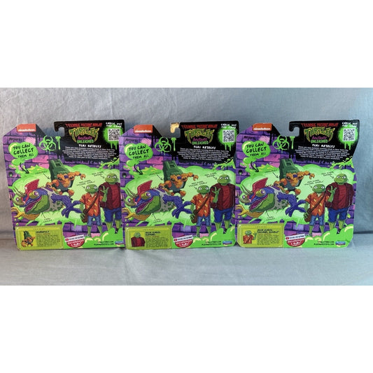 TMNT Mutants Unleashed High School Raphael Mikey Crabapult Lot of 3.