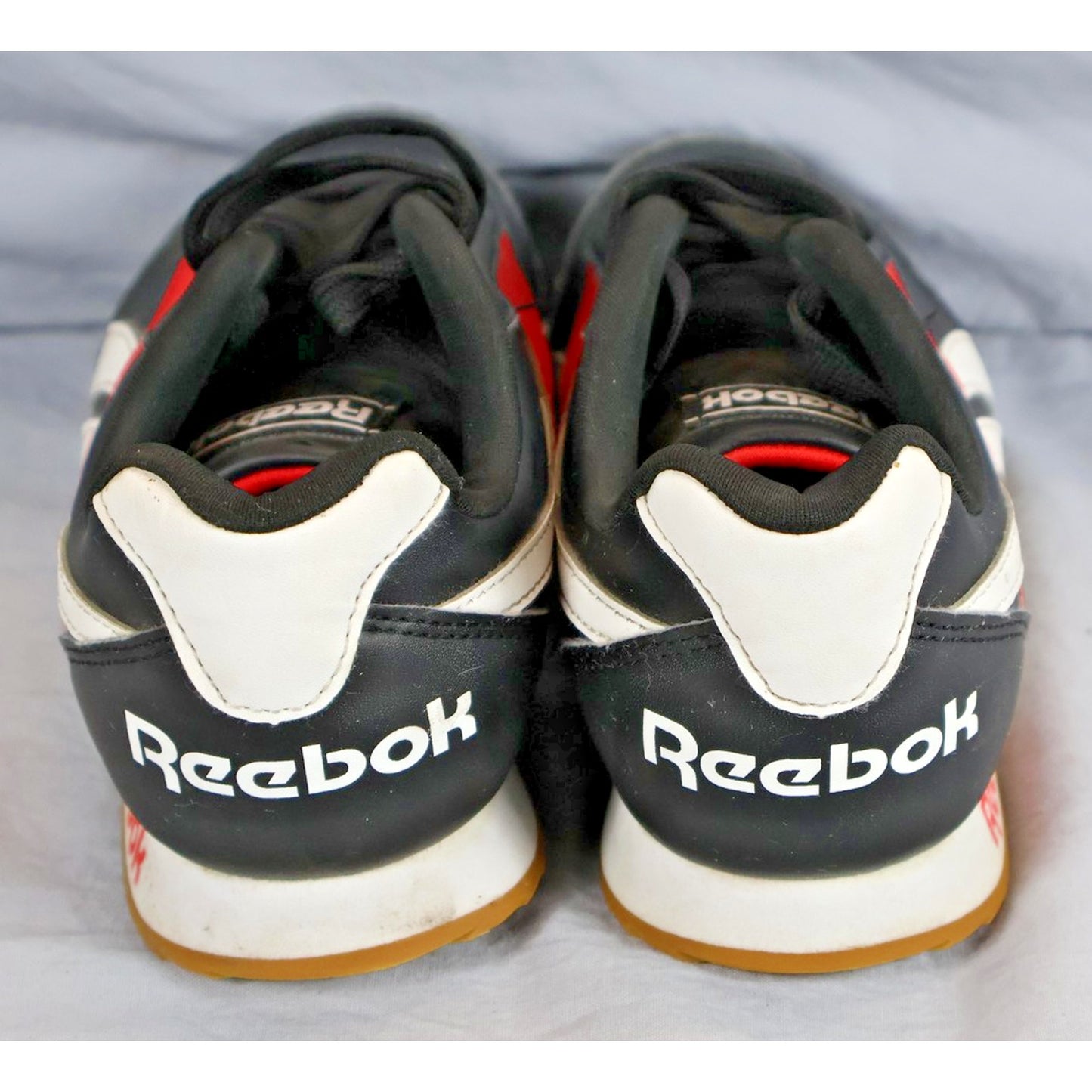 Reebok Shoes Mens Size 4.5 Black Red White Classic Jogger Gum Sole Sneaker Retro