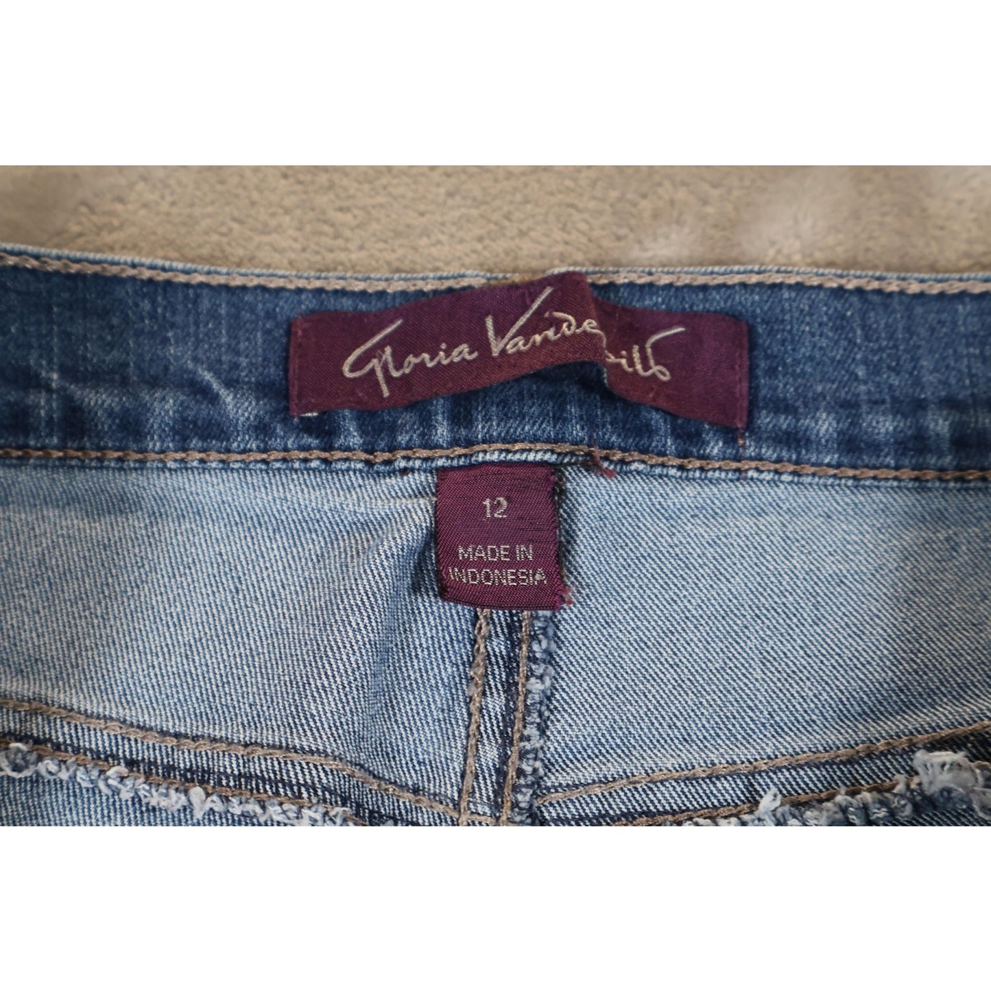 Gloria Vanderbilt Jeans Womens 12 Short Amanda Stretch Straight Leg Denim Pants