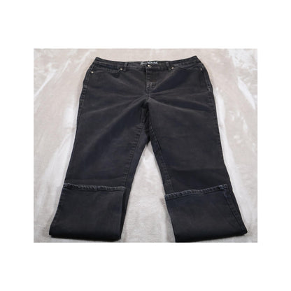 Gloria Vanderbilt Jeans Womens 12 Black Rail Straight All Around Slimming Effect