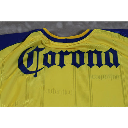 Club América Jersey Mens Large Yellow Blue Soccer Coca-Cola Corona Liga MX
