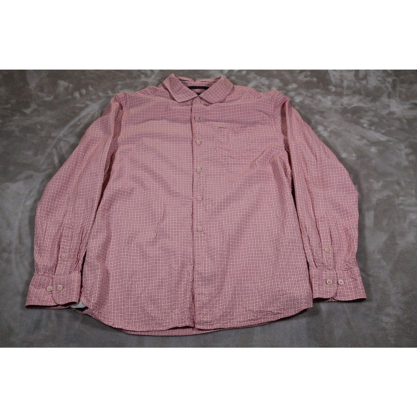 Tommy Bahama Shirt Mens Medium Button Up Long Sleeve Check Dress Silk Blend