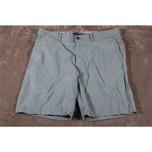 Tommy Bahama Shorts Mens 34 Blue Stretch Cotton Tencel Casual Chino Summer Golf