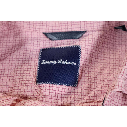 Tommy Bahama Shirt Mens Medium Button Up Long Sleeve Check Dress Silk Blend