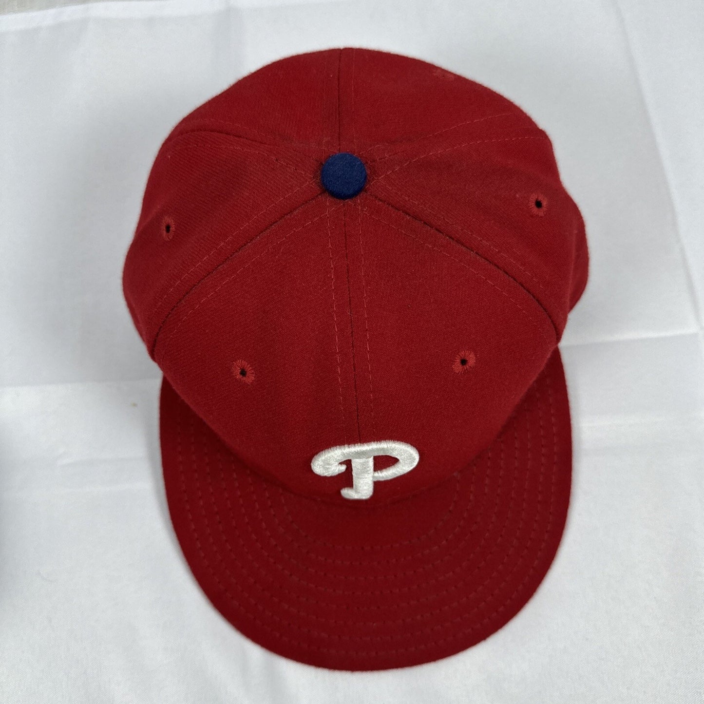 Vintage Philadelphia Phillies Strapback Hat Red White MLB Baseball 90s Deadstock