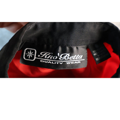 Kho Betta Shirt Mens Medium Red Black Graphic Japanese Button Up Anime Ninja