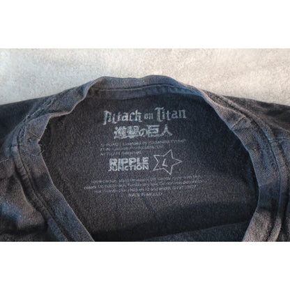 Attack on Titan Shirt Womens Small Black Ripple Junction Anime Manga Graphic Tee