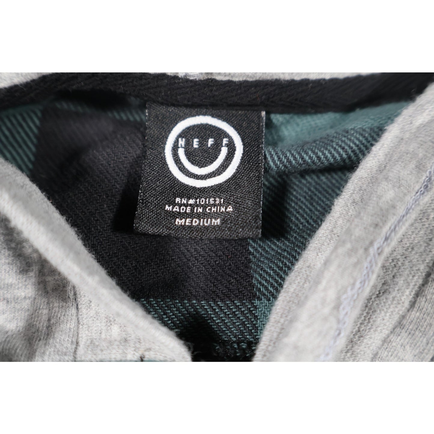 Neff Shirt Mens Medium Plaid Flannel Hooded Button Up Skate Streetwear