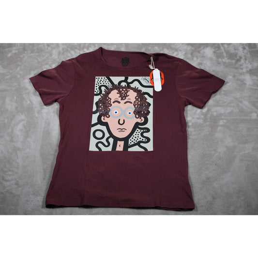 J Pierre by Voiz Shirt Mens Large Graphic Tee Curly Hair Art Print 216S016