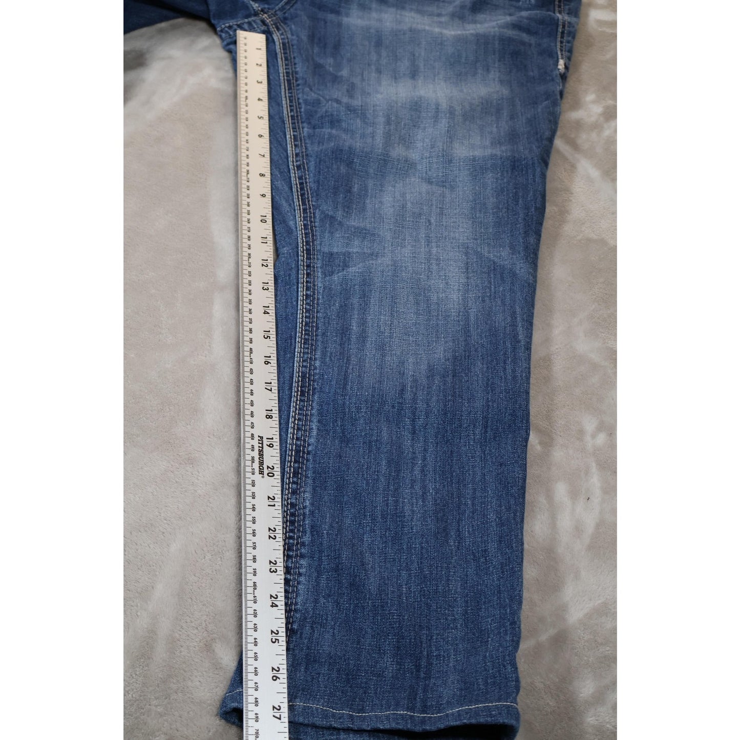 Seven7 Luxe Jeans Womens 20 Blue Straight Leg Denim Stretch Classic Pockets
