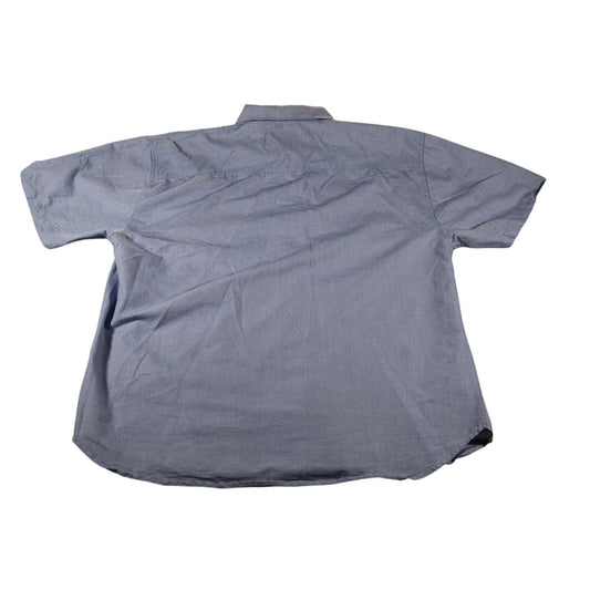 Rocawear Shirt Mens 5XL Short Sleeve Button Up Pocket Embroidered Casual Top