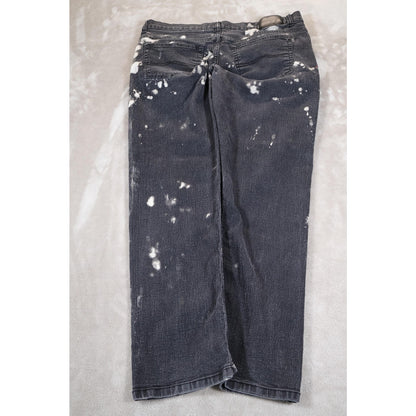 Luke & Dutch Jeans Mens 38x32 Straight Leg Distressed Denim Pants Bleach Wash