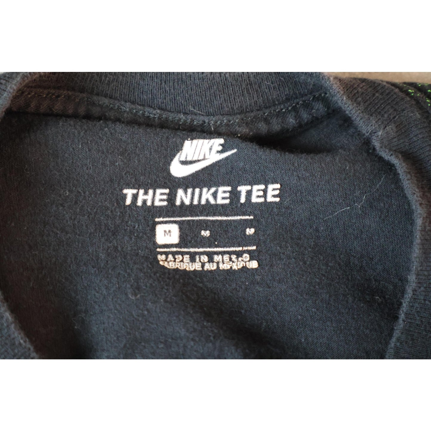 Nike Shirt Mens Medium Black Long Sleeve Worldwide Globe Graphic Streetwear