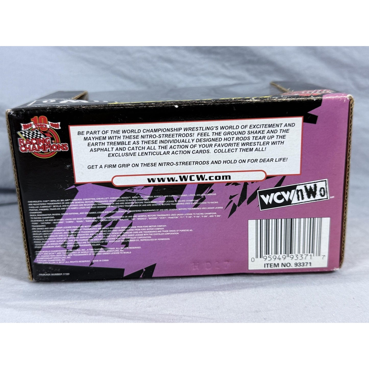 Vintage WCW nWo Nitro-Streetrods 1/64 Racing Champions w/ Lenticular Card