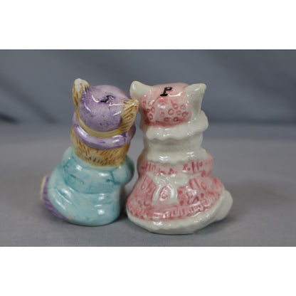Vintage Fitz & Floyd Bunny Rabbit Tea Set Plates Cups Creamer Sugar Japan Easter