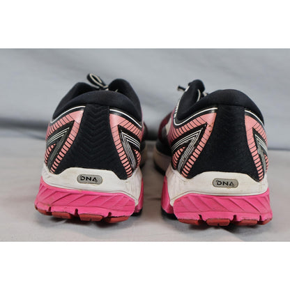 Brooks Ghost 10 Shoes Womens Size 7.5 Pink Black White Running Athletic Sneakers