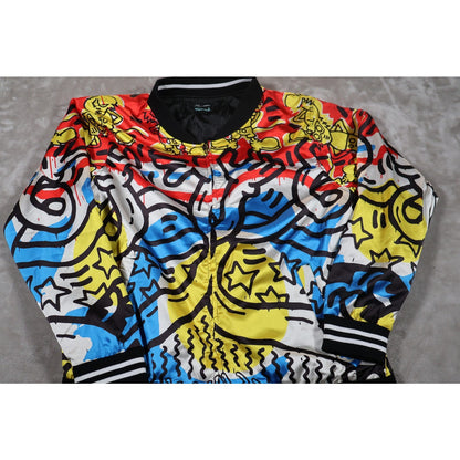 Disney Keith Haring Mickey Mouse Jacket Mens XL Bomber Diamond Supply Co Collabo