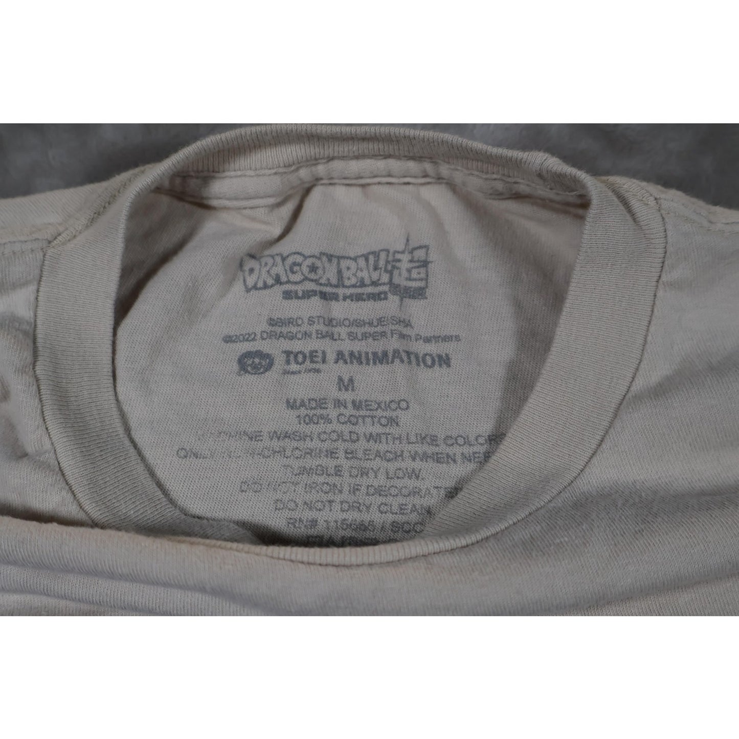 Dragon Ball Super Son Goku Shirt Mens Medium Beige Anime Graphic Tee 2022 Toei