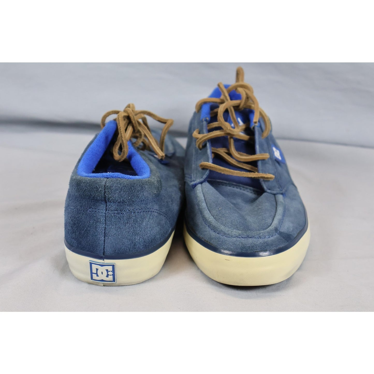 DC Shoes Mens Size 8 Blue Super Suede Skateboarding Moc Toe Lace Up Leather