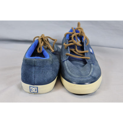DC Shoes Mens Size 8 Blue Super Suede Skateboarding Moc Toe Lace Up Leather