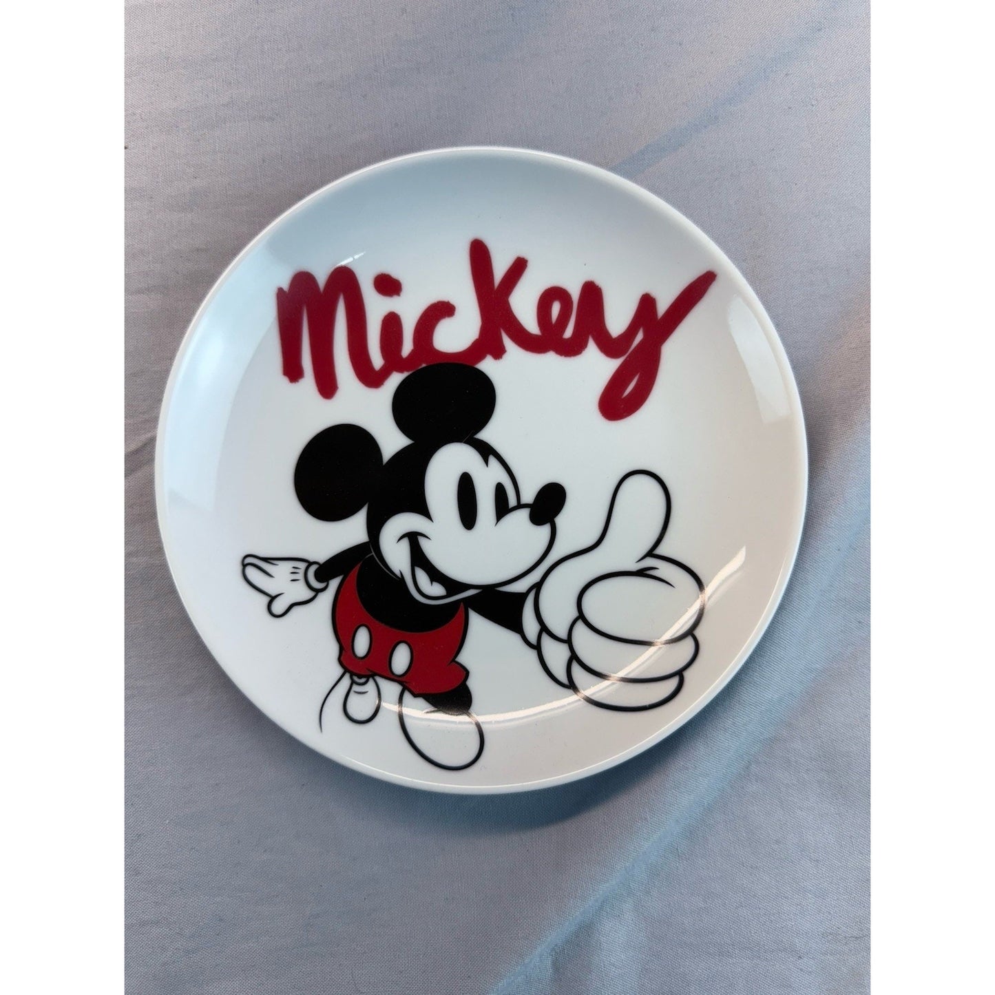 6 Appetizer Plate Disney Ceramic 6in Mickey Mouse & Friends New