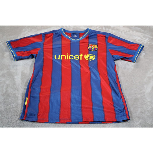 FC Barcelona Jersey Mens XL Red Blue La Liga Soccer UNICEF LFP Patch Home