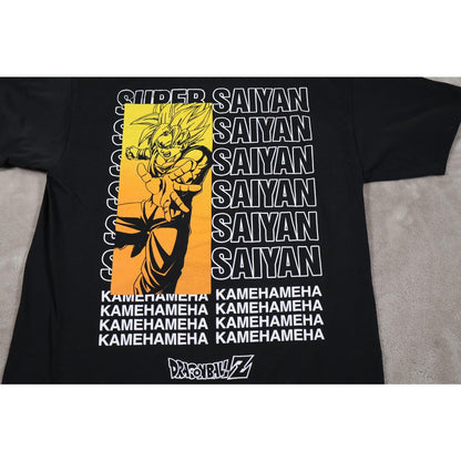Dragon Ball Z Shirt Mens Medium Black Super Saiyan Goku Kamehameha Anime Tee