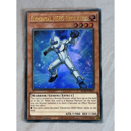 YUGIOH ELEMENTAL HERO NEOS ALIUS ULTRA RARE BLAR-EN053 1ST EDITION