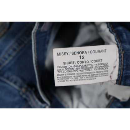 Gloria Vanderbilt Jeans Womens 12 Short Amanda Stretch Straight Leg Denim Pants