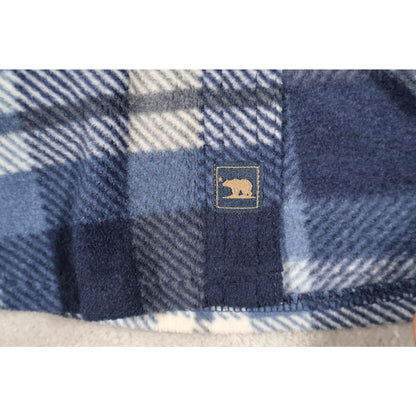 Freedom Foundry Shirt Mens Medium Blue White Plaid Flannel Button Up Fleece Warm