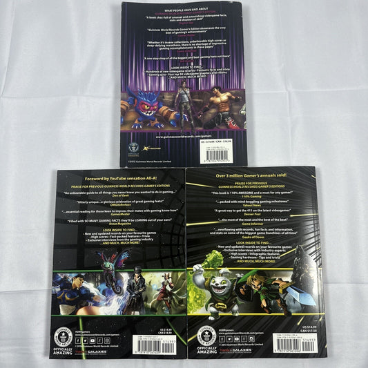 Guinness World Records 2013 2016 2017 Gamer’s Edition Lot