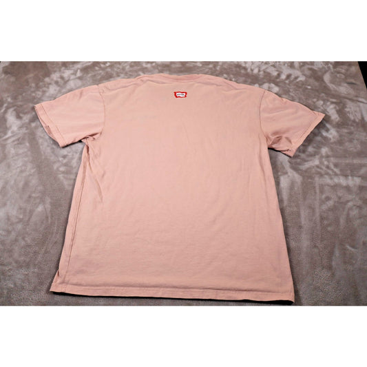 Ice Cream Shirt Mens Large Pink Skull Cone Embroidered Streetwear Tee Casual