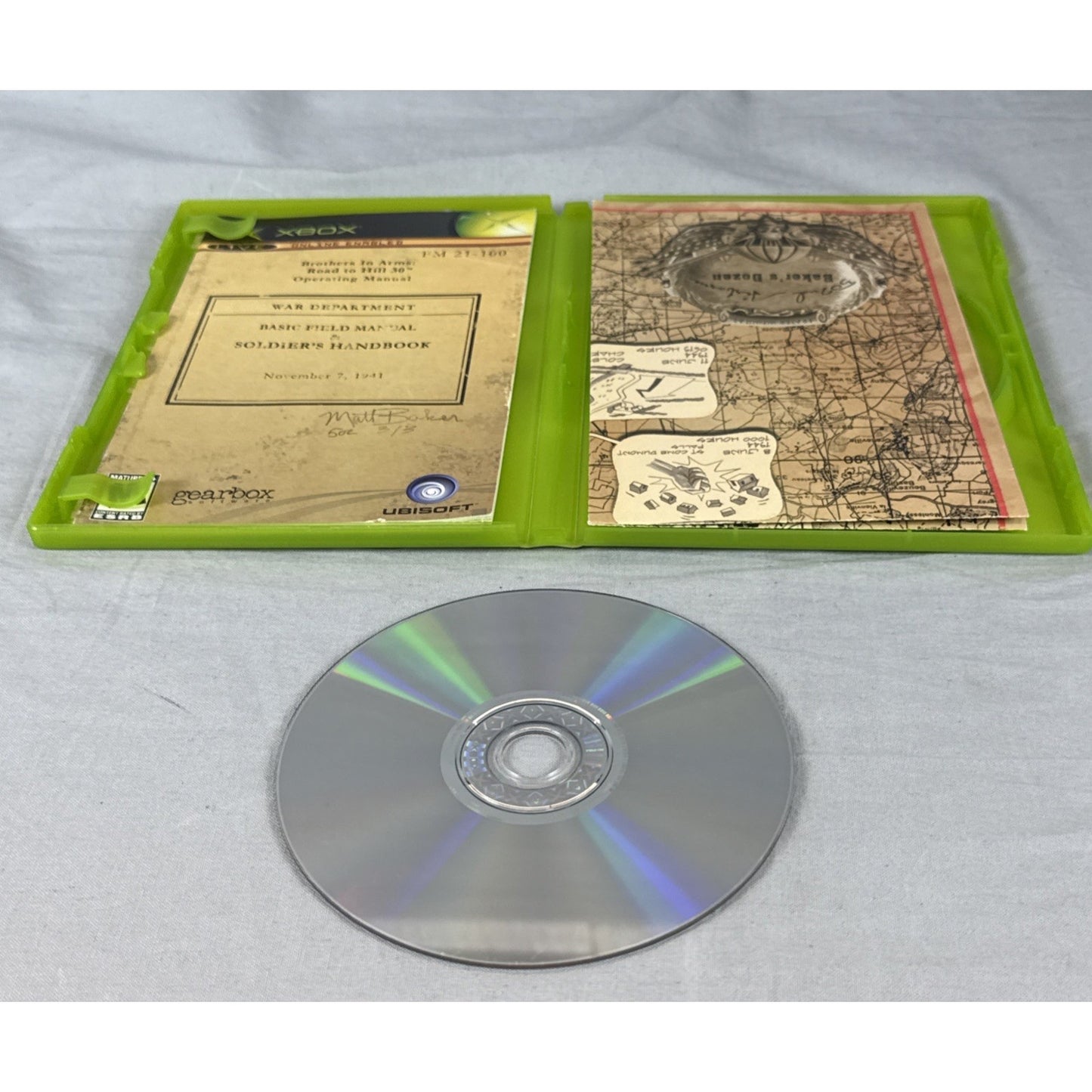 Brothers in Arms: Road to Hill 30 (Microsoft Xbox) Complete w/ Manual & Map