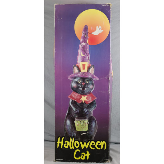 30” Resin Black Cat Witch & Ghost Halloween Figure Indoor Outdoor Decor Costco