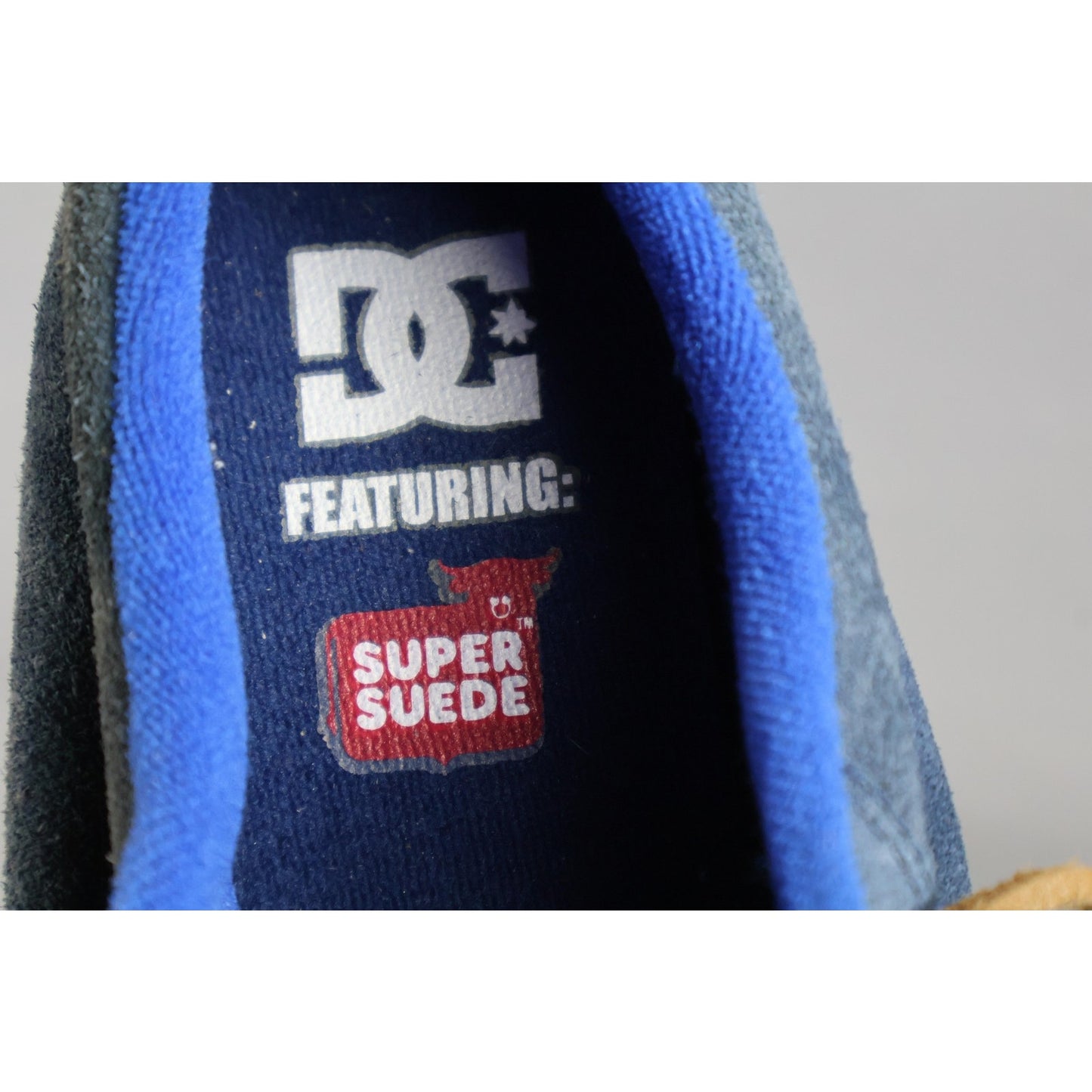 DC Shoes Mens Size 8 Blue Super Suede Skateboarding Moc Toe Lace Up Leather