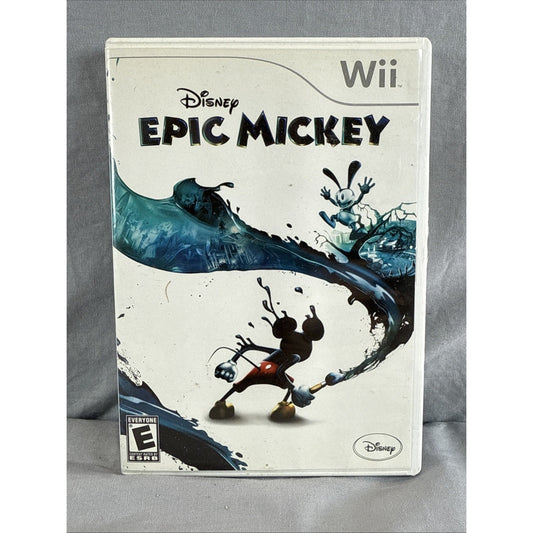 Disney Epic Mickey (Nintendo Wii) Complete CIB w/ Manual - Tested